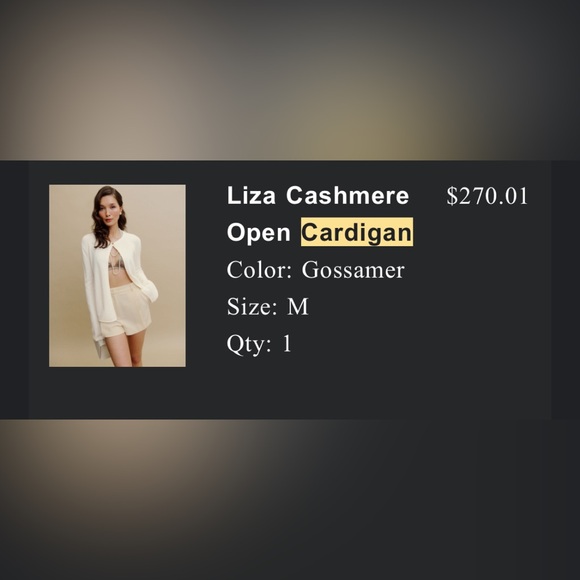NWOT REFORMATION Liza Cashmere Open Cardigan - Picture 7 of 8